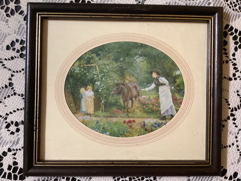 Lote de tres cuadros victorianos ingleses para colgar en la pared ...