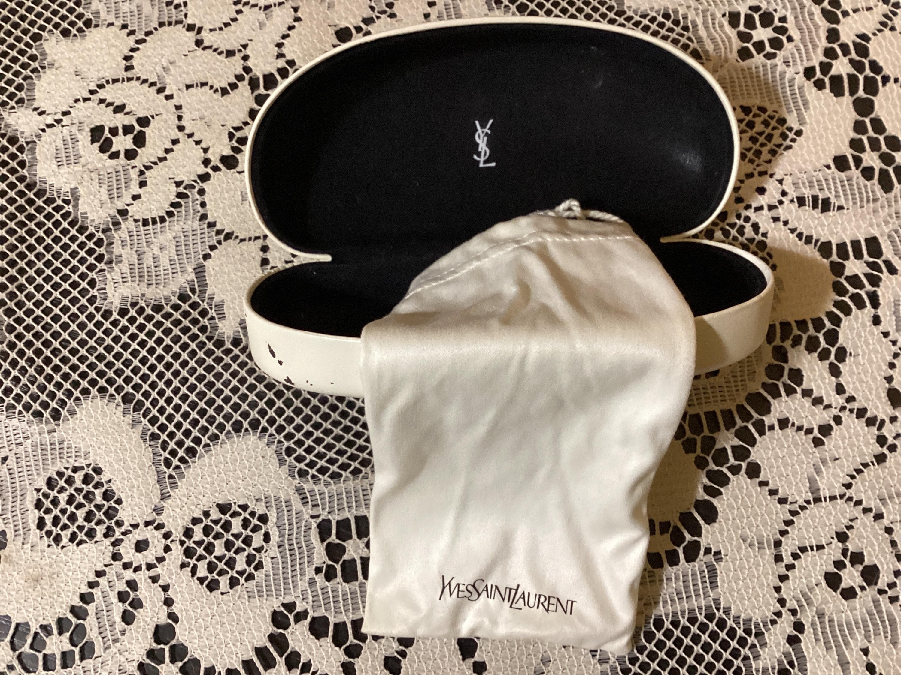 Vintage Yves Saint Laurent Sunglass Hard Clam Shell Case 