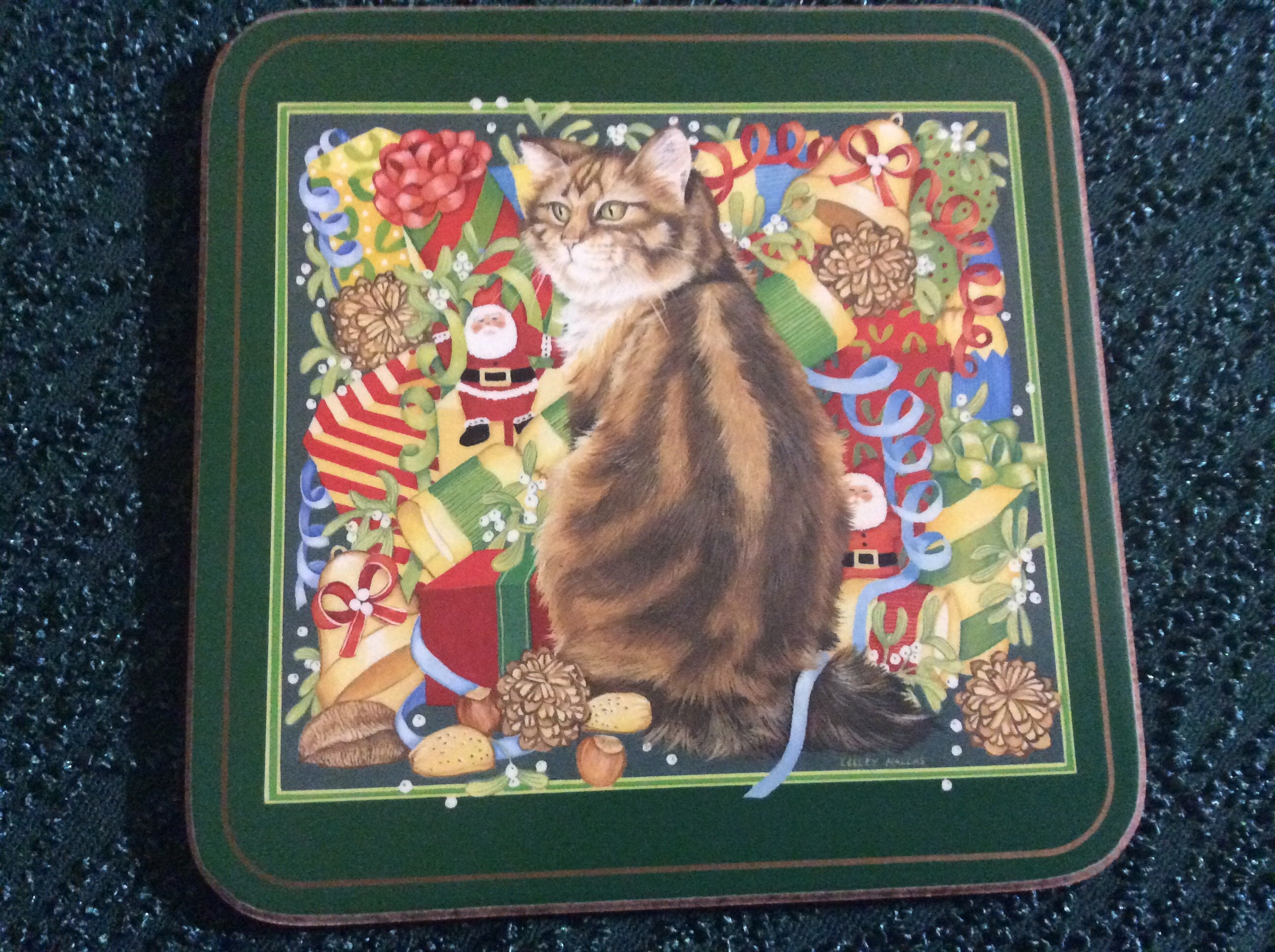 Christmas Pimpernel Whimsical Cats Coasters Made In England Etsy 日本
