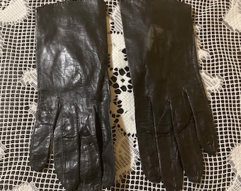 Vintage Christian Dior Unlined Leather Gloves Made in France Size 7