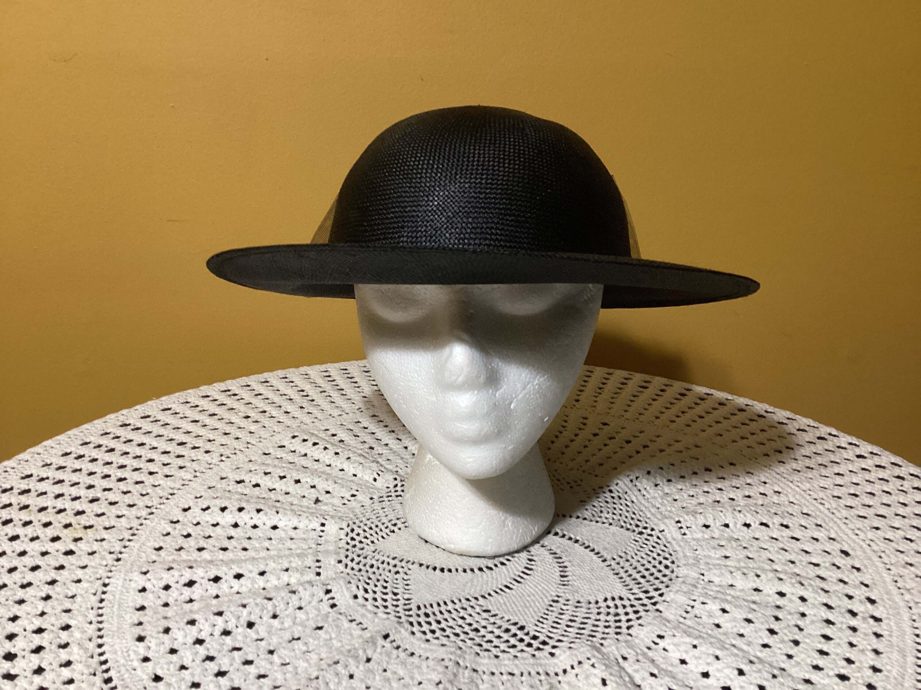 Vintage Morgan Taylor Italian Straw Raffia Bow Detail Wide Brim Derby Sun Hat Vintage Italian Straw Raffia Hats - Etsy main image 3