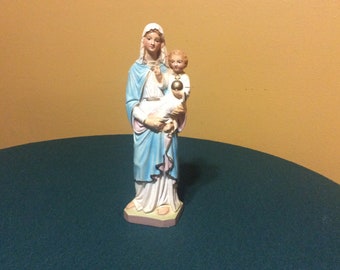 ヴィンテージの聖母マリアと幼子イエスの置物/彫像 8インチ - Etsy 日本