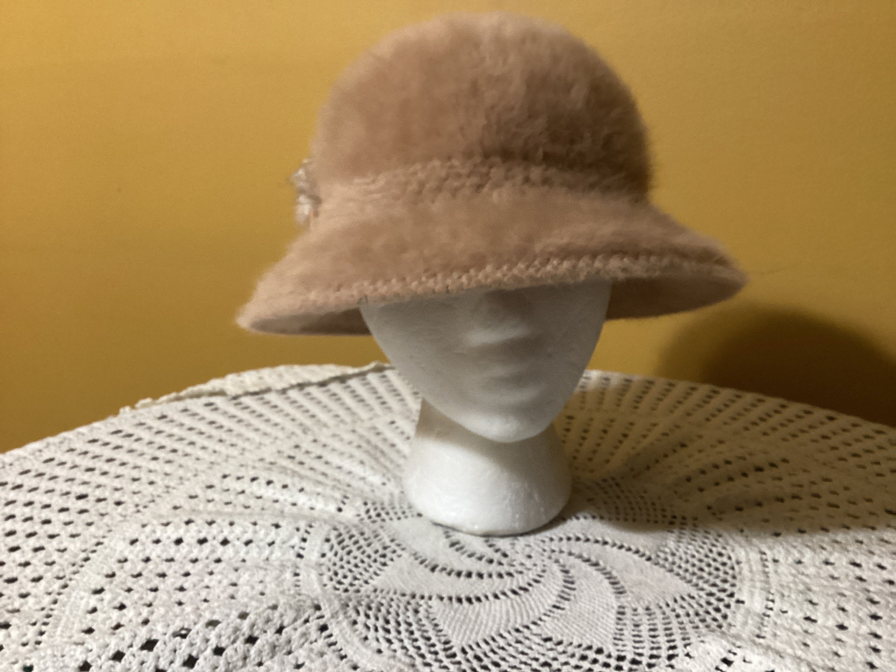 Ladies Vintage Cloche Kangol Design Fur 