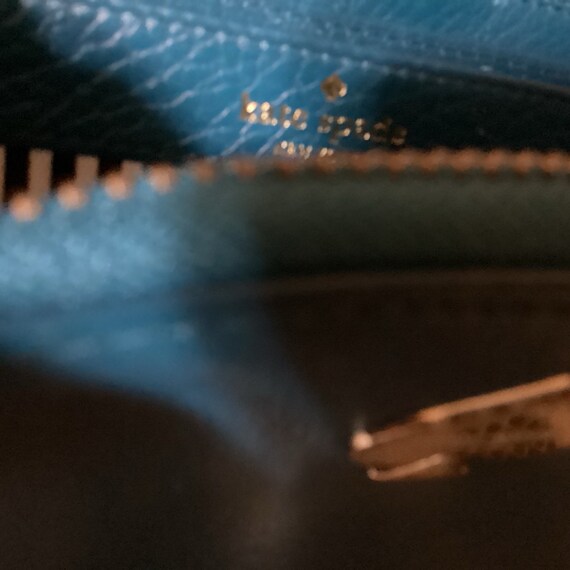 Vintage Kate Spade Blue Leather Wallet - image 8