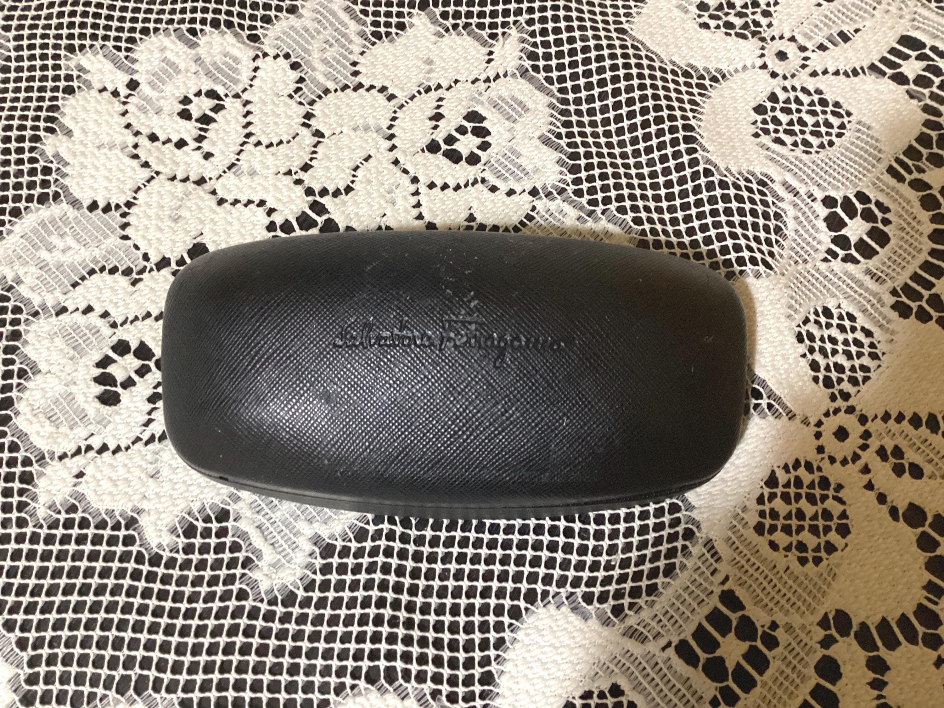 Salvatore Ferragamo Black Sunglasses with Silver Hardware - Case/Card Included Amazon.com: Salvatore Ferragamo Sunglasses Round Full Rim  main image 4