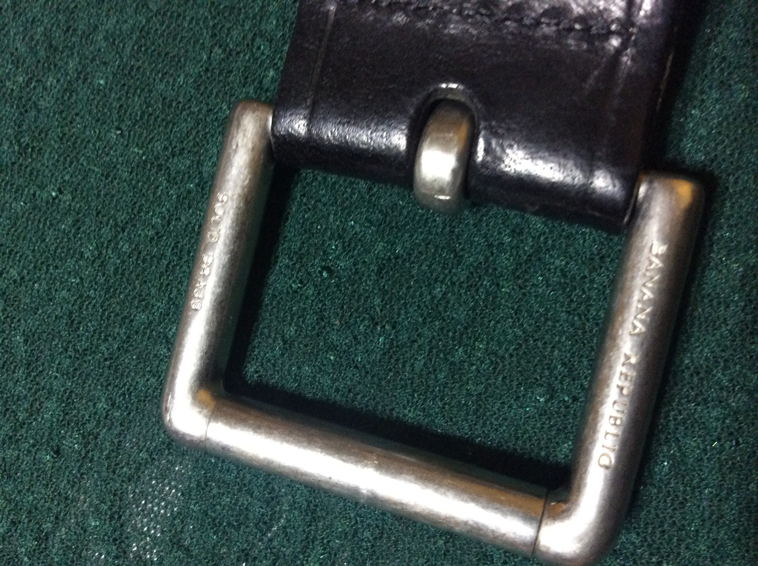 Vintage BANANA REPUBLIC Genuine Italian Black Leather Belt Size S 34 35”-39” BANANA REPUBLIC Vintage Black Italian Leather Belt  main image 4
