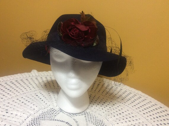 Bergdorf Goodman NY felt fadora Philip Treacy Side Sweep Wool Felt Fedora Hat - Bergdorf Goodman main image 2