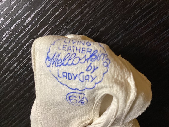 Vintage Lady Gay Washable Leather Gloves size 6 1… - image 6