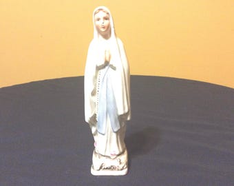 Virgen de Porcelana Color Sagrado Hecho en Alemania Occidental 7”
