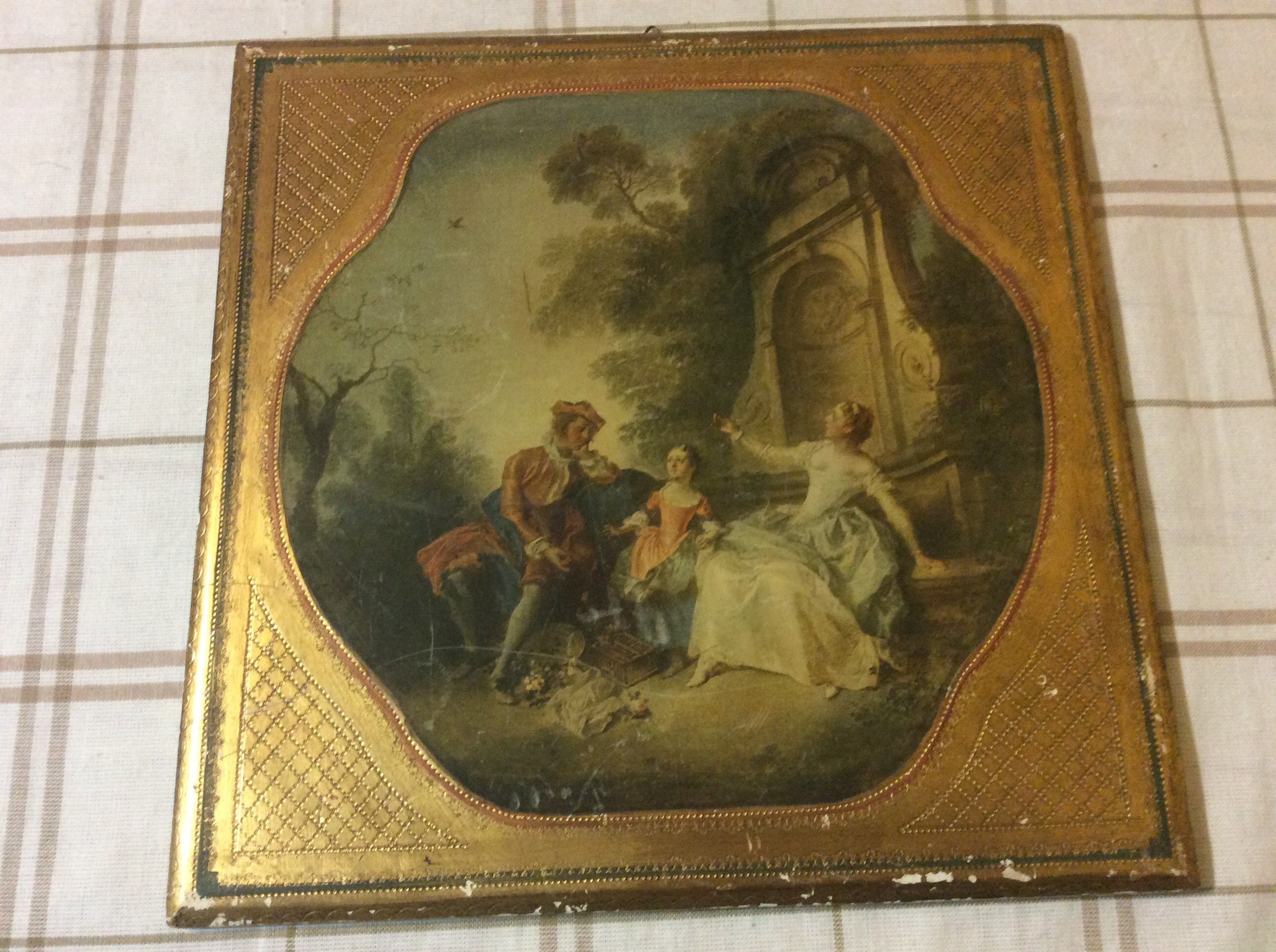 Italian Florentine Gilded Wood Plaque 13x13 - Etsy