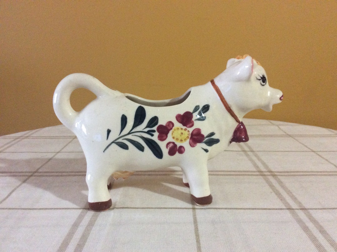 Vintage Ceramic Cow Milk Creamer/planter Etsy