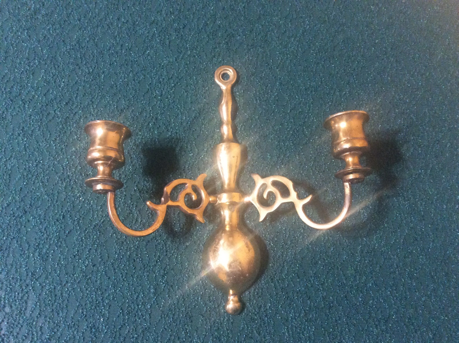 Antique Brass Wall Hanging Candelabra Made in England Etsy