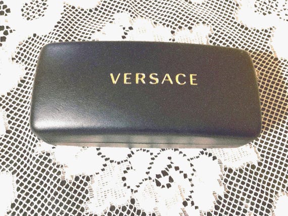 Versace Black and Gold Eyewear Case with Black Microfiber Cloth Versace Black & Gold Glasses Original Case & Cleaning Cloth  main image 2