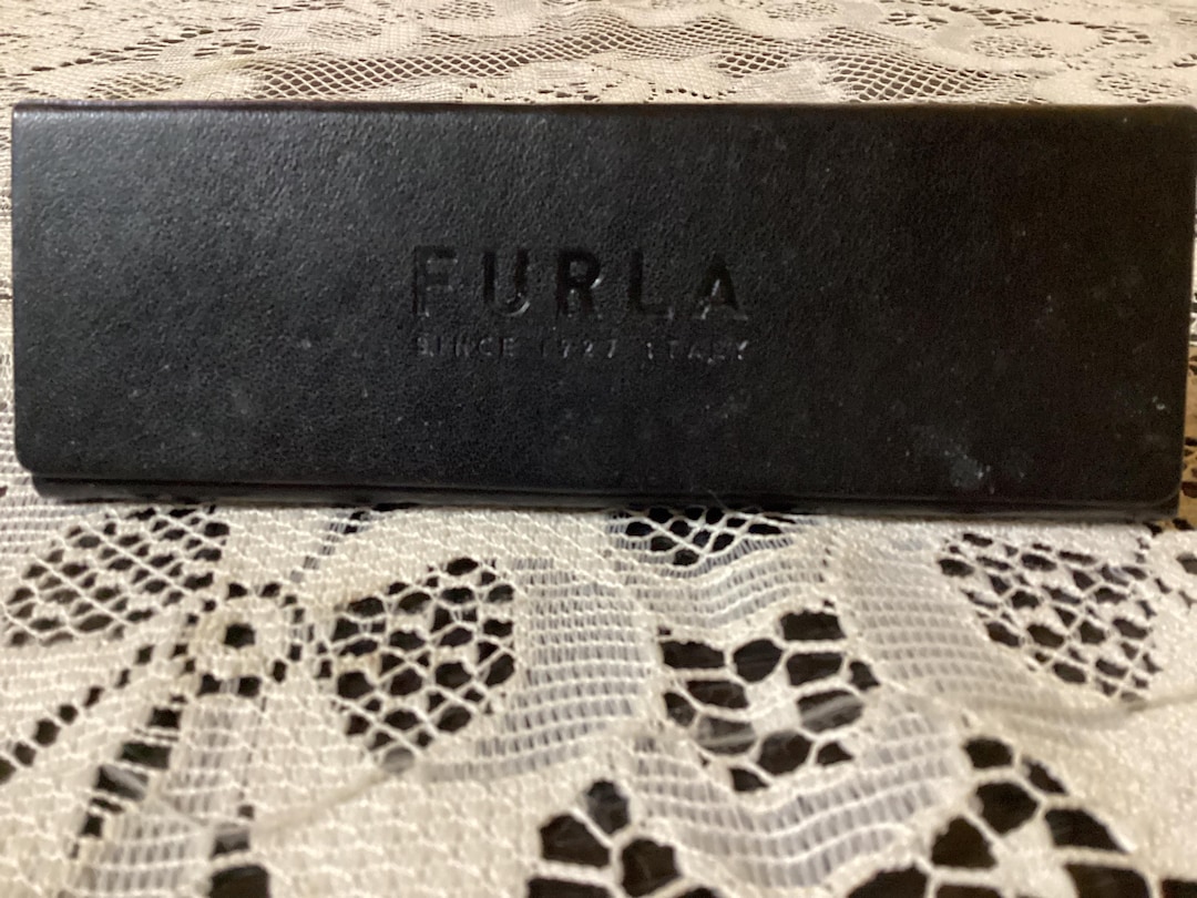 Furla Black Foldable Triangle Sunglasses Case with‎ Cleaning Cloth Hard Shell Furla sunglasses case - Gem main image 2