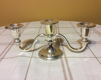 European Victorian Silverplate Candelabra 4” Made in England