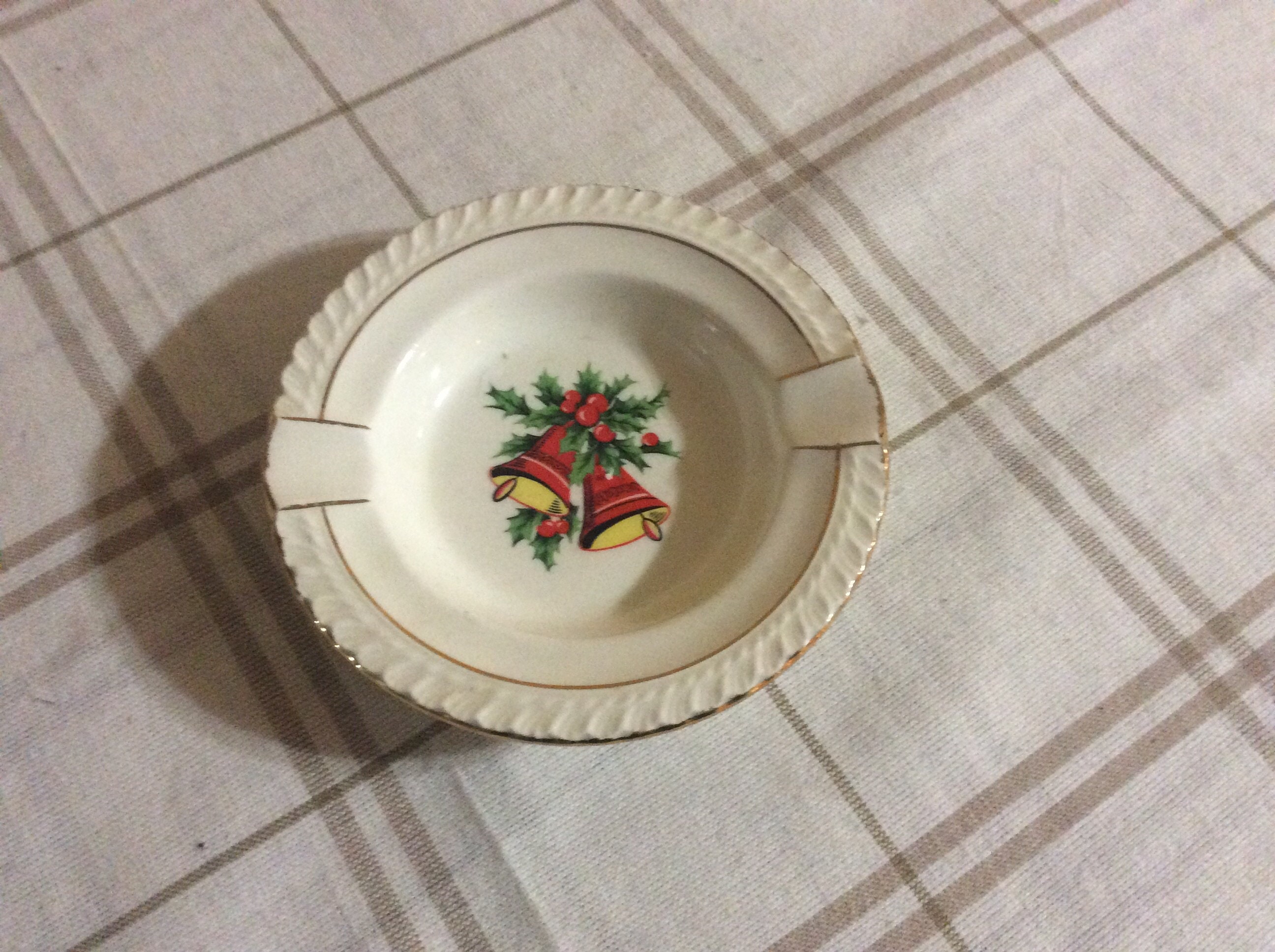 Vintage Dixon Christmas 22 Karat Gold Jingle Bells asbak Etsy Nederland