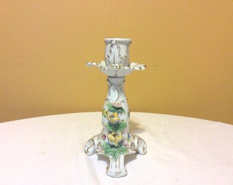 Antique Dresden Porcelain Capodimonte Candleholder