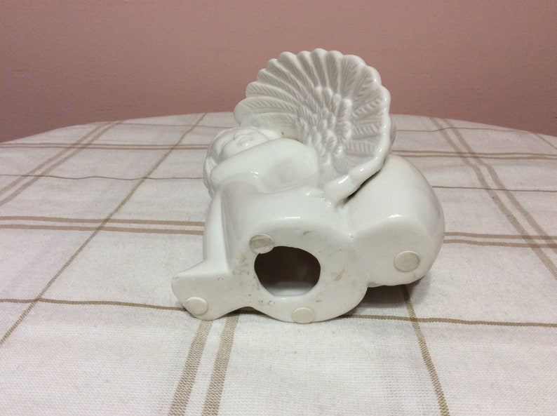 Cherub Angel Sitting Bisque Figurine