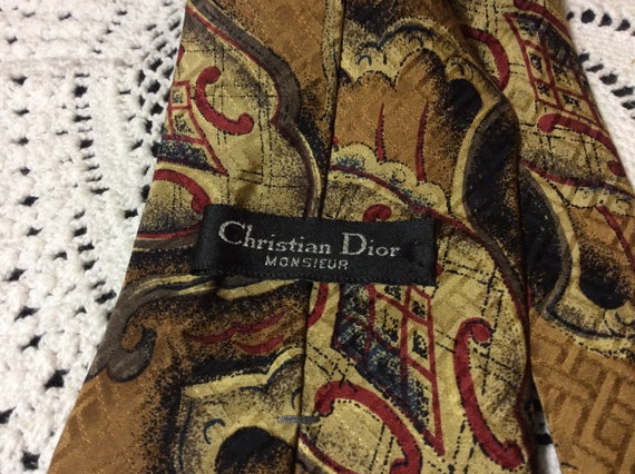 Vintage Christian Dior Monsieur Silk Tie - image 5