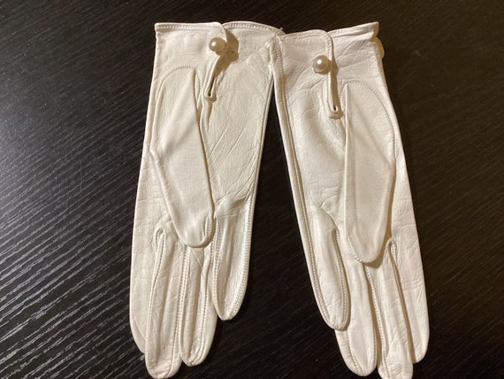 Vintage Lady Gay Washable Leather Gloves size 6 1… - image 2