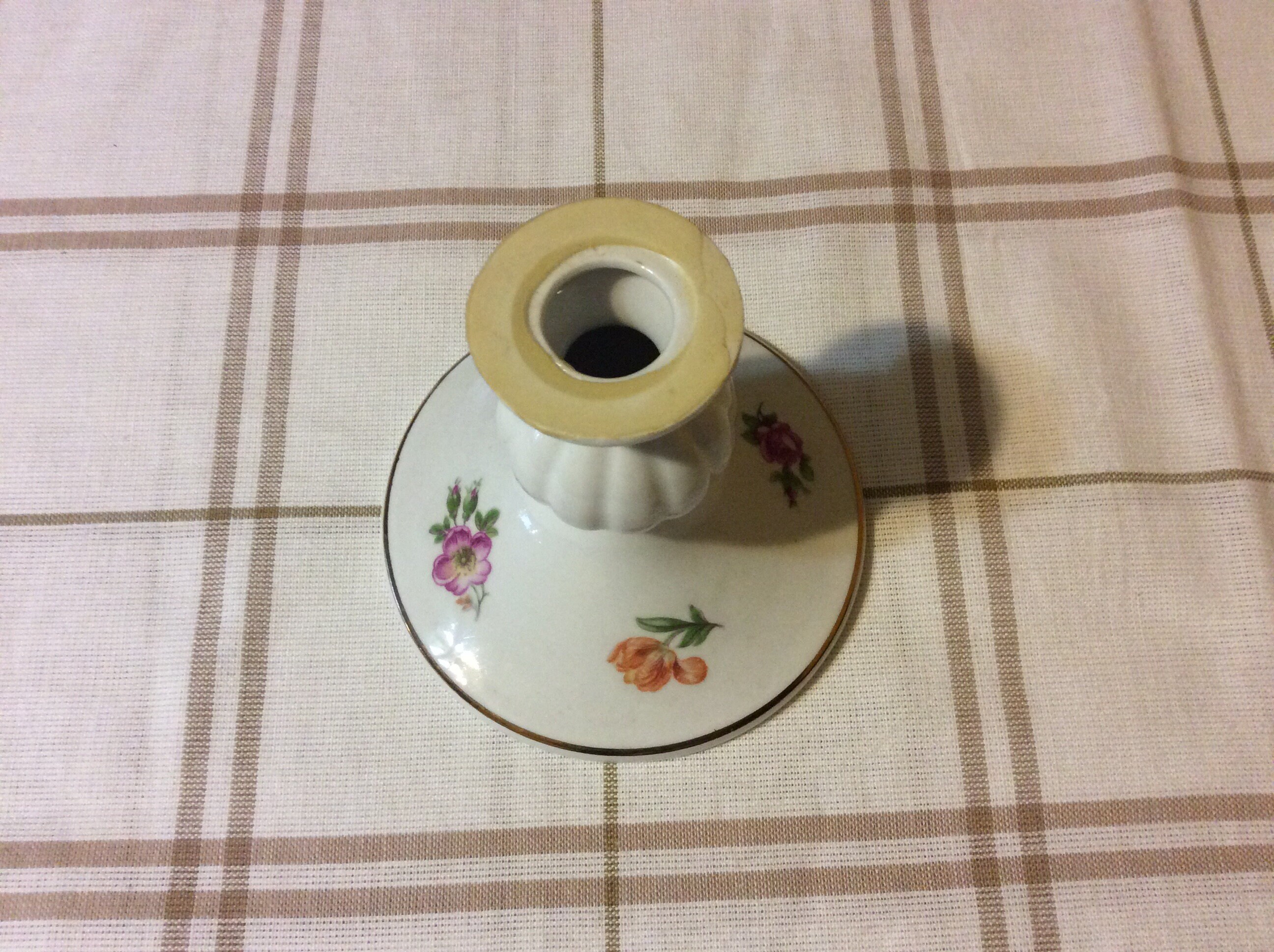 ヴィンテージ クラシック 磁器製 東ドイツ製 キャンドルホルダー #1877 