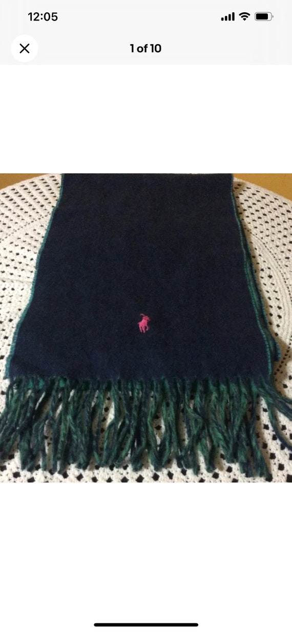 Vintage Ralph Lauren Scarf Made in Italy 69”x12”