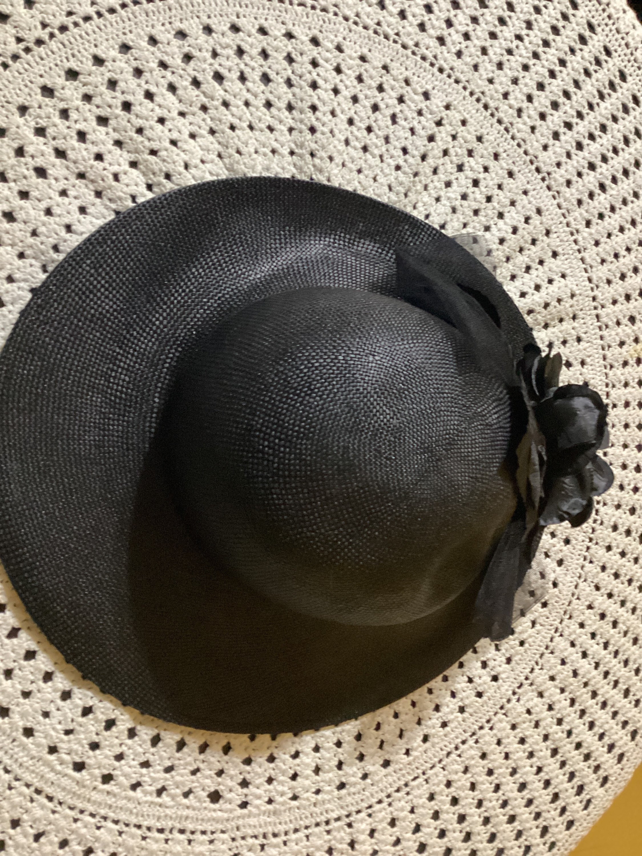 Vintage Shabby Chic Morgan Taylor Straw Hat Made in Italy 