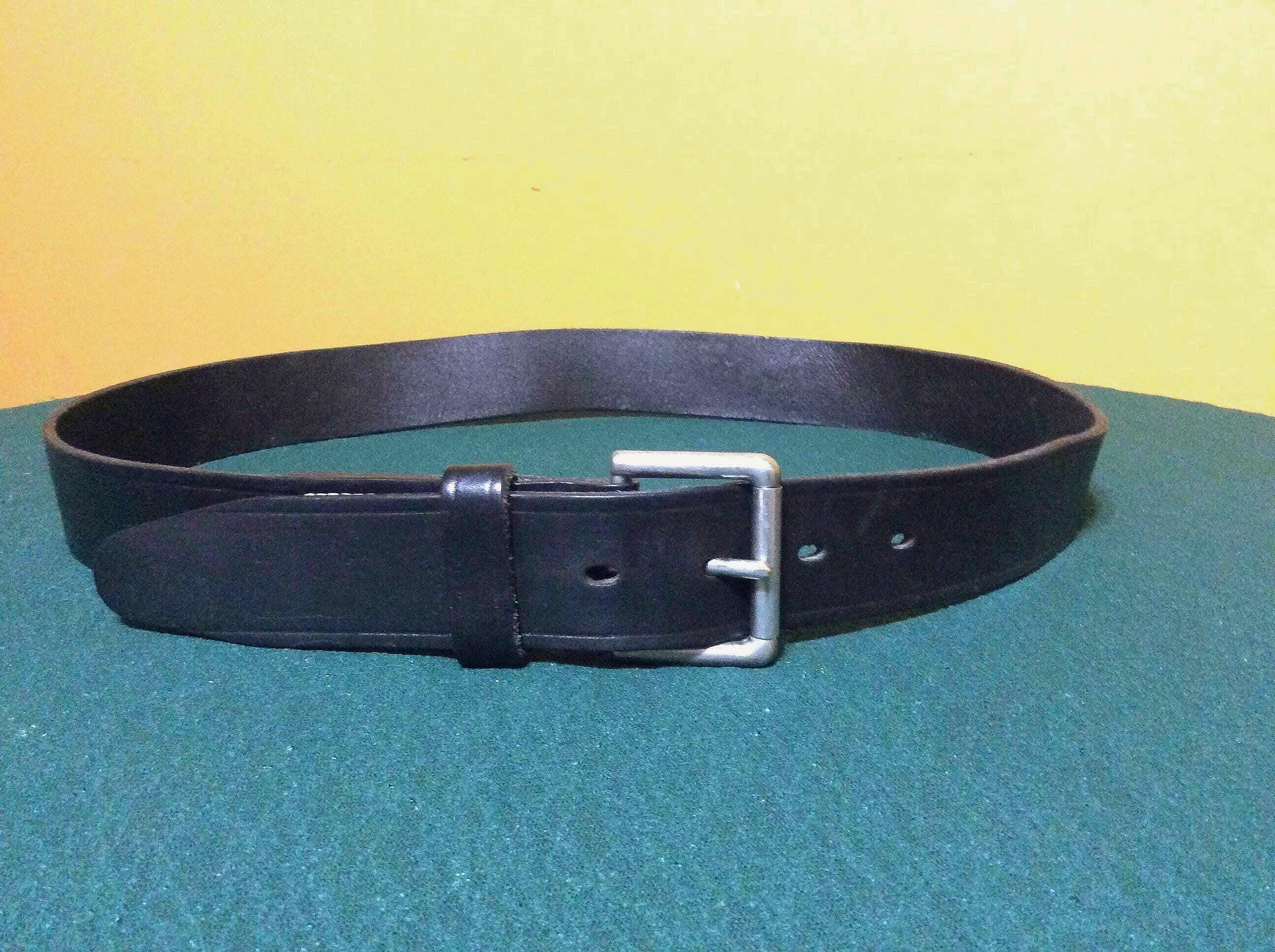 Banana Republic Blue Suede Belt w Brass Buckle and White Stitch M 34 - 38 Banana Republic Leather Belt - Etsy main image 3