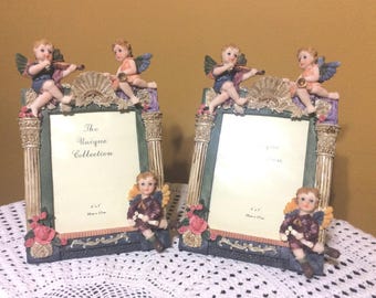 ヴィンテージの天使の絵柄の額縁2個セット 5インチ×7インチ - Etsy 日本