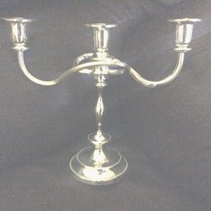 Shabby Chic English Silverplate Candelabra 9&quot; Made in England