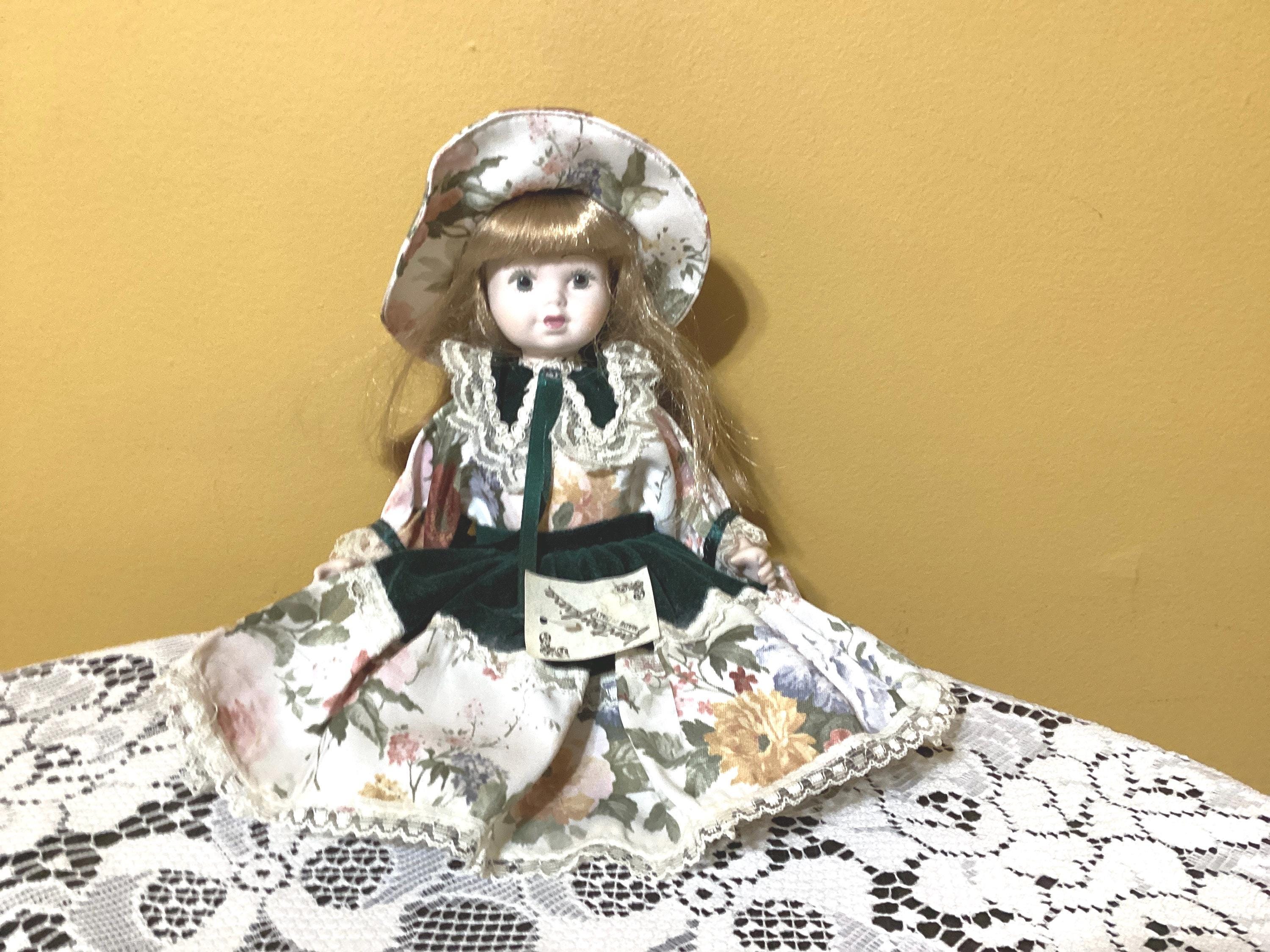 Vintage Capodmonti Jointed Porcelain Doll Made in Italy by