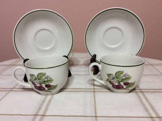 Stafford Gardens Tiffany & Co. Teacup and Saucer Sets, Fruit