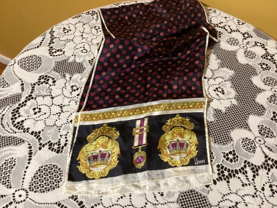 Foulard Carré Vintage En Soie Honey - Motif Géométrique Multicolore - Années 90, Bon état