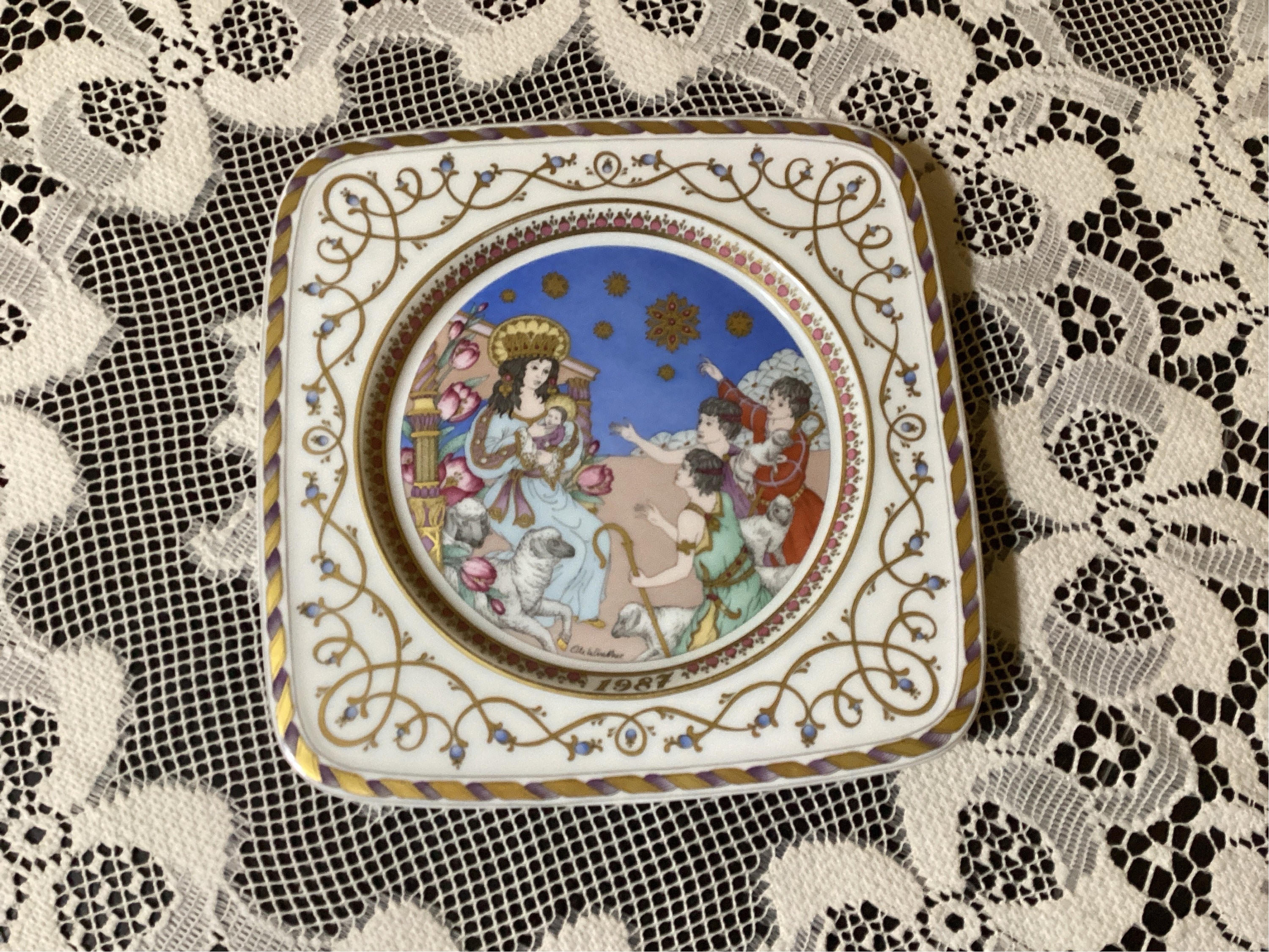 フッチェンロイター ホリデー 1987 磁器製壁掛けプレート ドイツ製