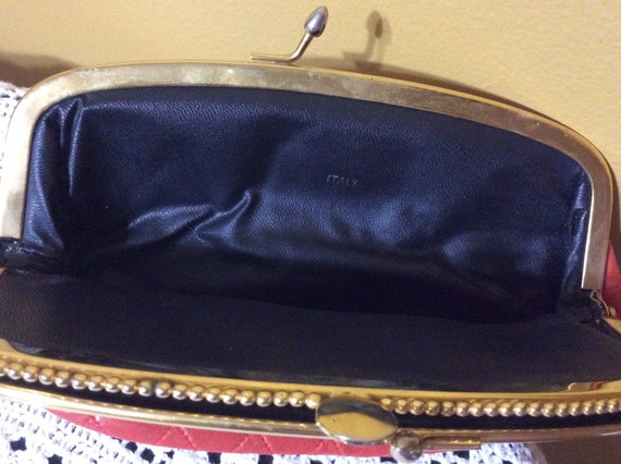 Vintage Koret Leather Kisslock Purse Made In Italy - image 5