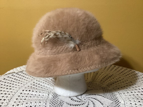 Ladies Vintage Cloche Kangol Design Fur 