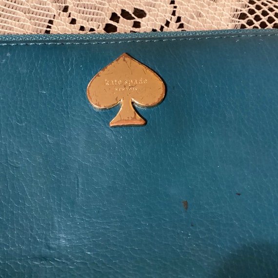 Vintage Kate Spade Blue Leather Wallet Etsy Ireland