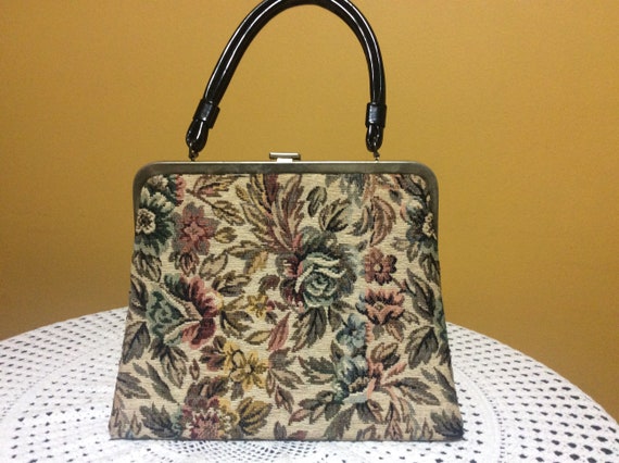 Dover Vintage Tabestry Floral Purse - image 2