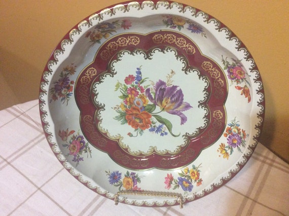Vintage Daher Decorated Ware Metal Tin Tray Made In England Etsy