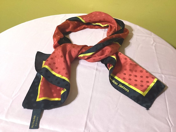 Vintage Carolina Herrera Silk Scarf - Gem