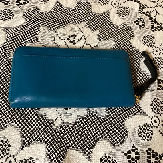 Vintage Kate Spade Blue Leather Wallet - image 5
