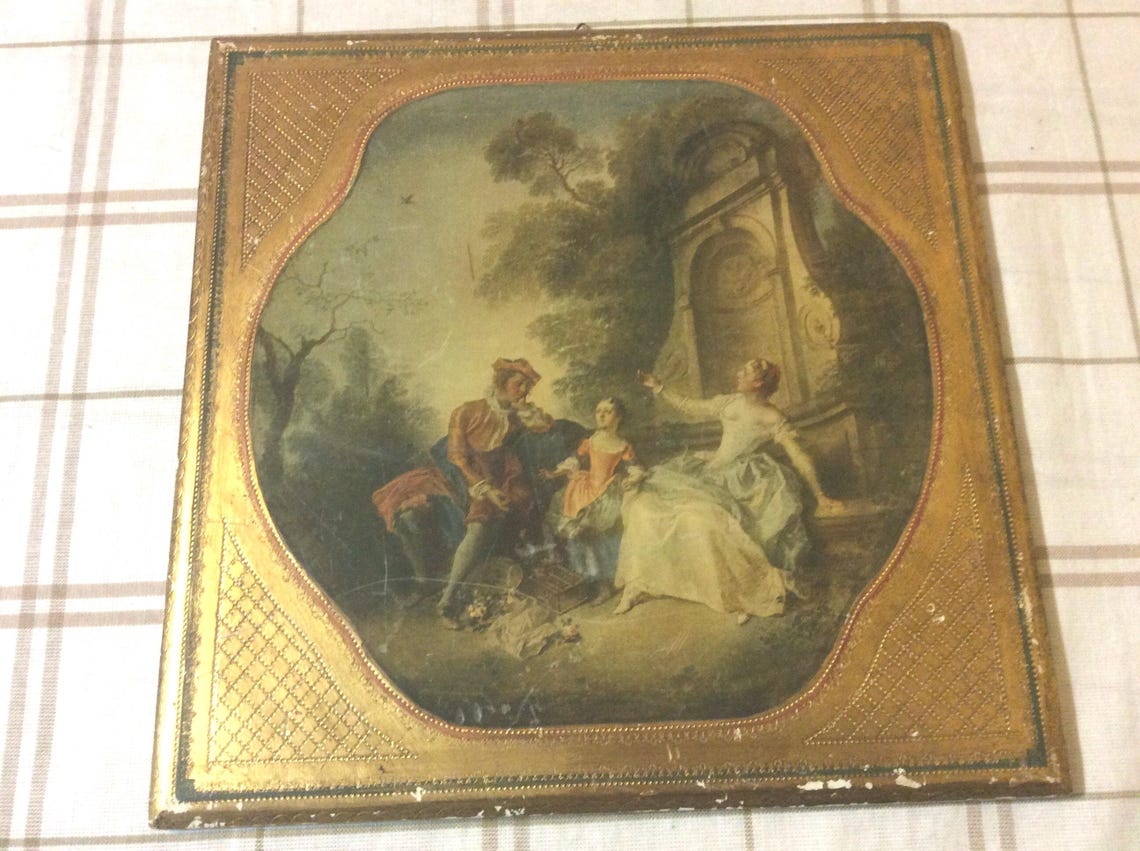 Italian Florentine Gilded Wood Plaque Made in Italy 13”x13” - Etsy