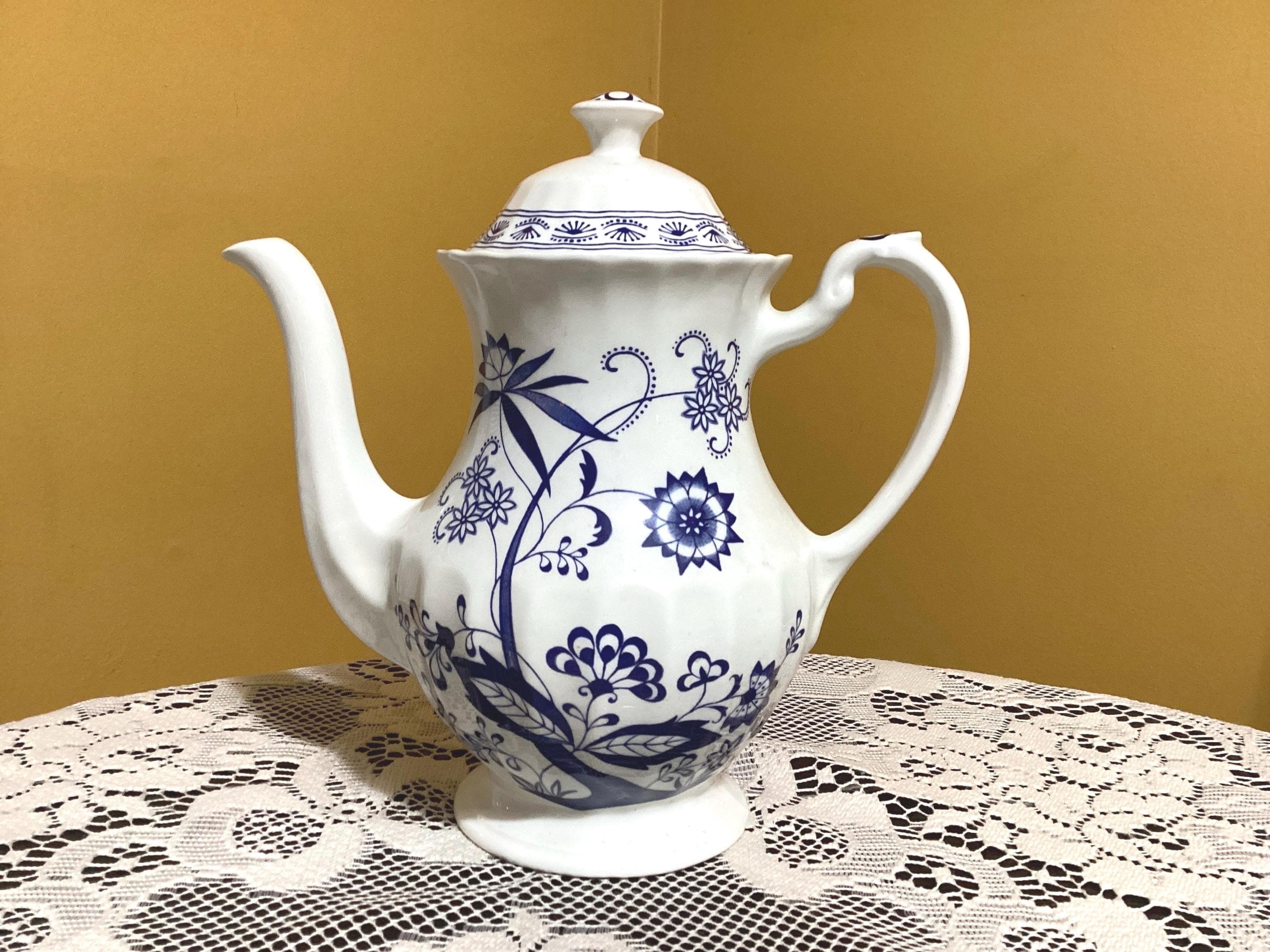 J&G Meakin製 ヴィンテージブルー 北欧陶器 コーヒー/ティーポット