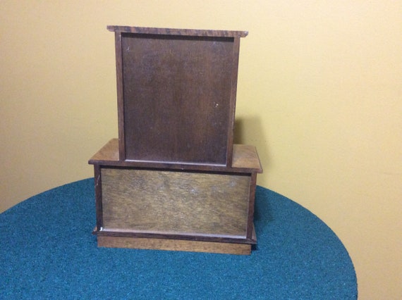 Antique Wooden Jewelry Box 15” - image 5