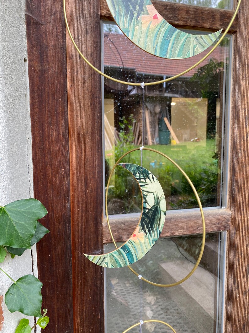 Mond Mobile mit Pflanzen Motiv / Schlafzimmerdeko/ | Etsy