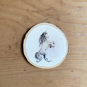 Disque de branche de licorne / tableau mural / décoration de chambre d&#39;enfant