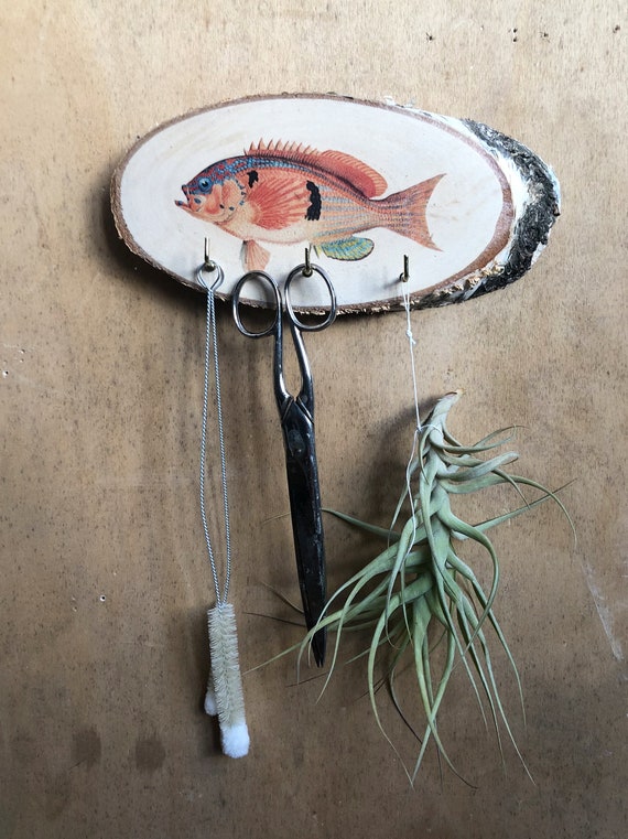 Red Fish Key Rack Jewelry Holder Wall Hook Coat Hook