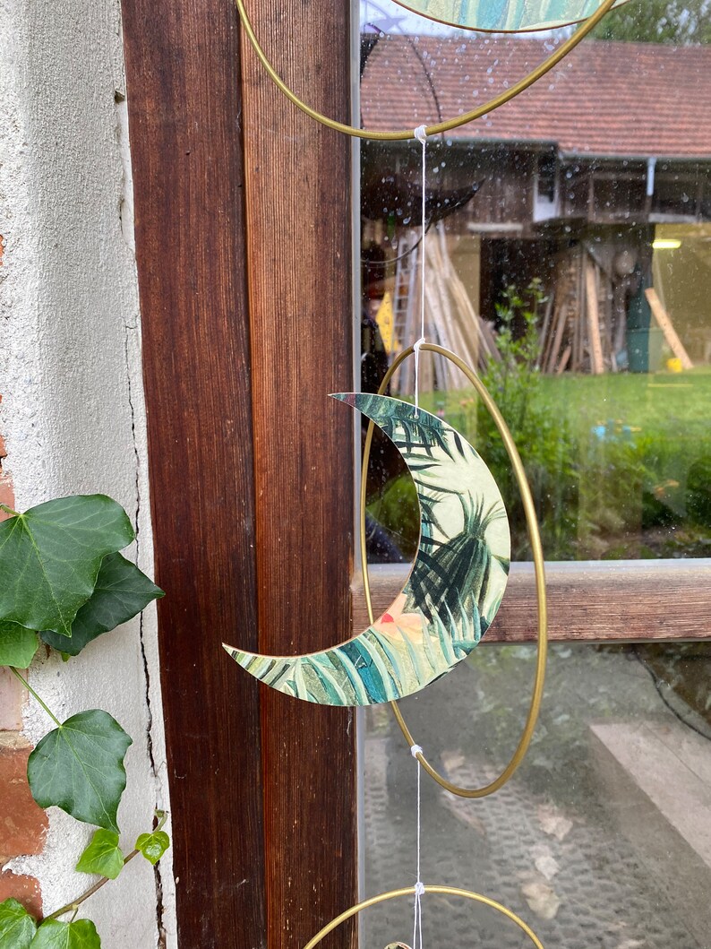 Mond Mobile mit Pflanzen Motiv / Schlafzimmerdeko/ | Etsy