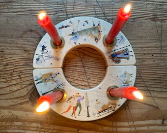 Advent wreath Nordic snow