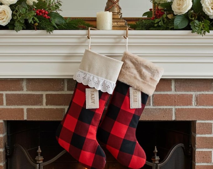 Featured listing image: Buffalo Plaid Christmas Stockings